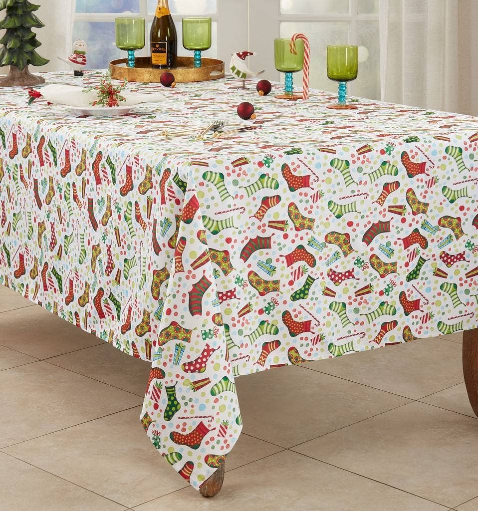 1228 - Christmas Stockings Tablecloth