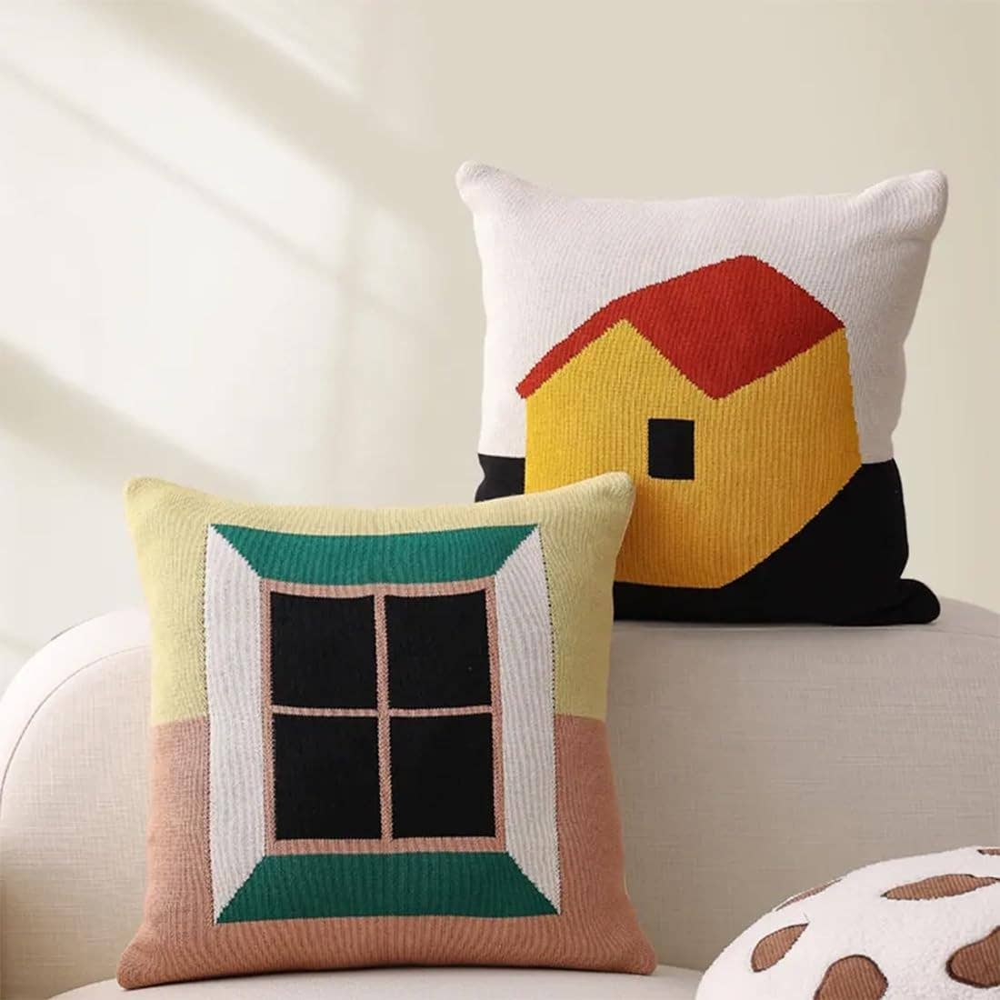 Novelty Design Knit 18" Decorative Throw Pillow