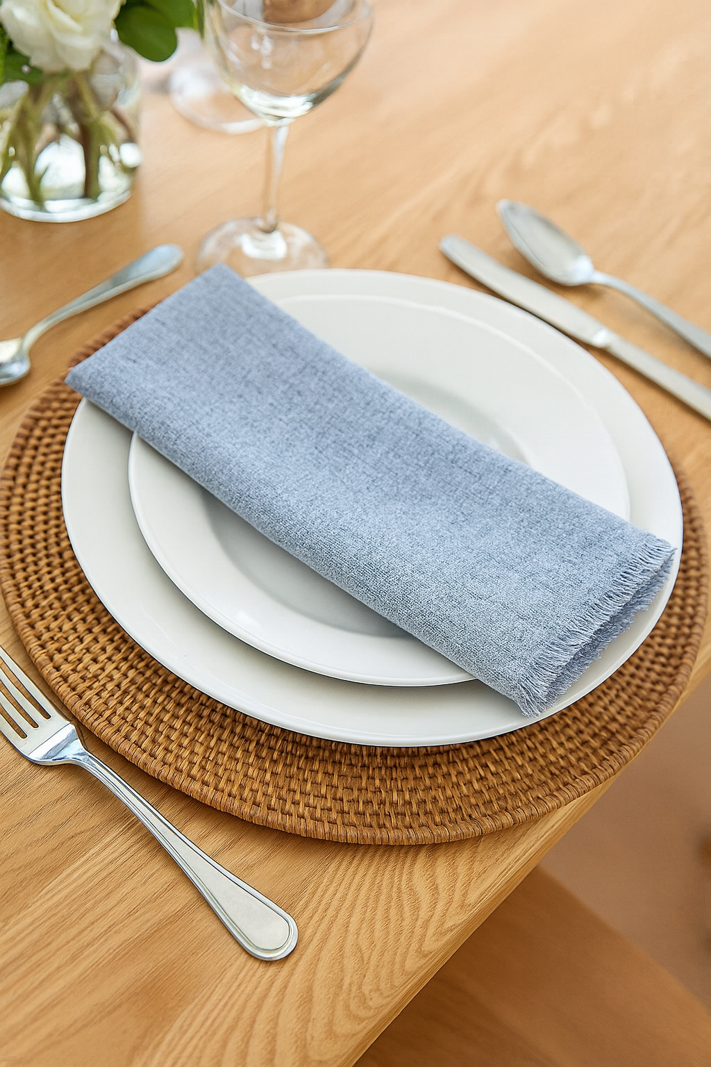Classic Light Blue 20" Cloth Dinner Napkin