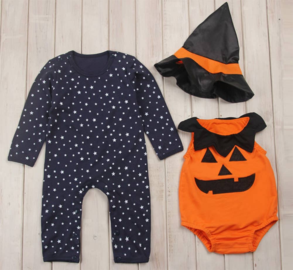 Pumpkin Halloween 3-Piece Baby Costume Set
