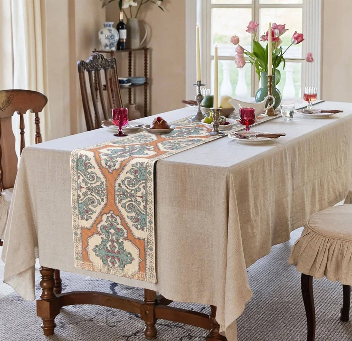 Ethnic Geometric 14"x72 Inch Table Runner