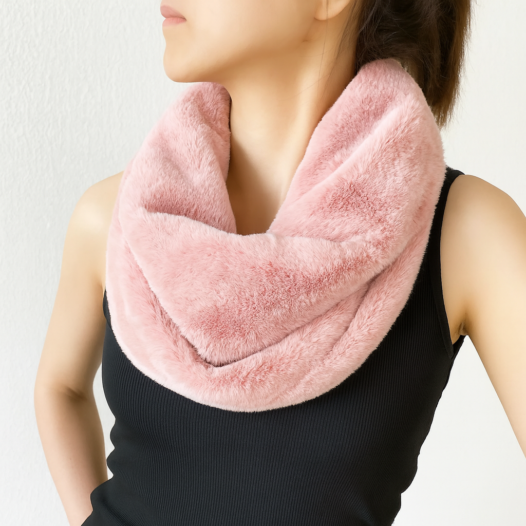 Pink Faux Fur Ultra Soft Infinity Scarf