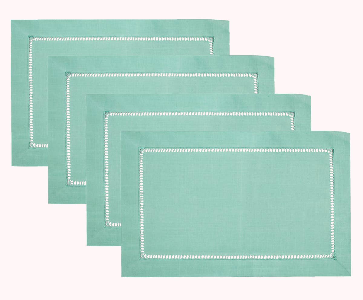 7300 - Valspar Icy Blue Hemstitch Placemat
