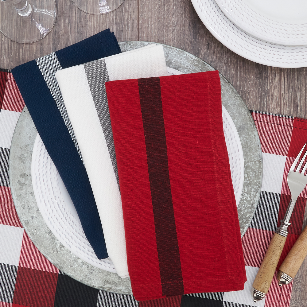 451 - Banded Cotton 20" Dinner Napkin