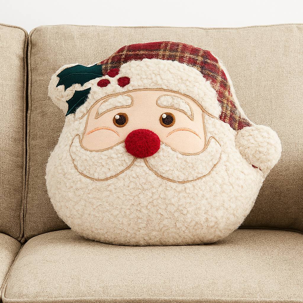 3244 - Adorable Santa 18" Round Throw Pillow