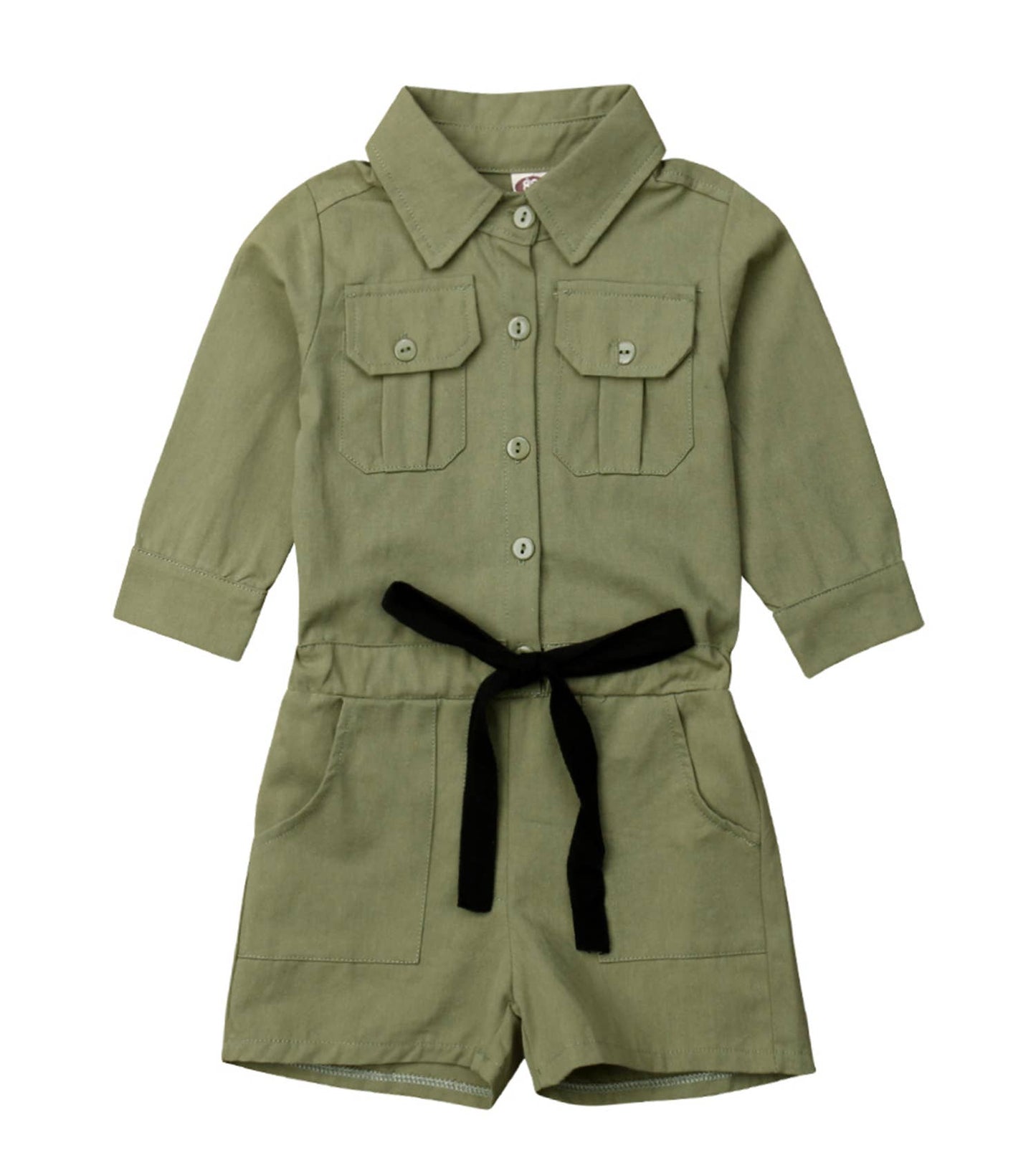 Green Girl Drawstring Jumpsuit