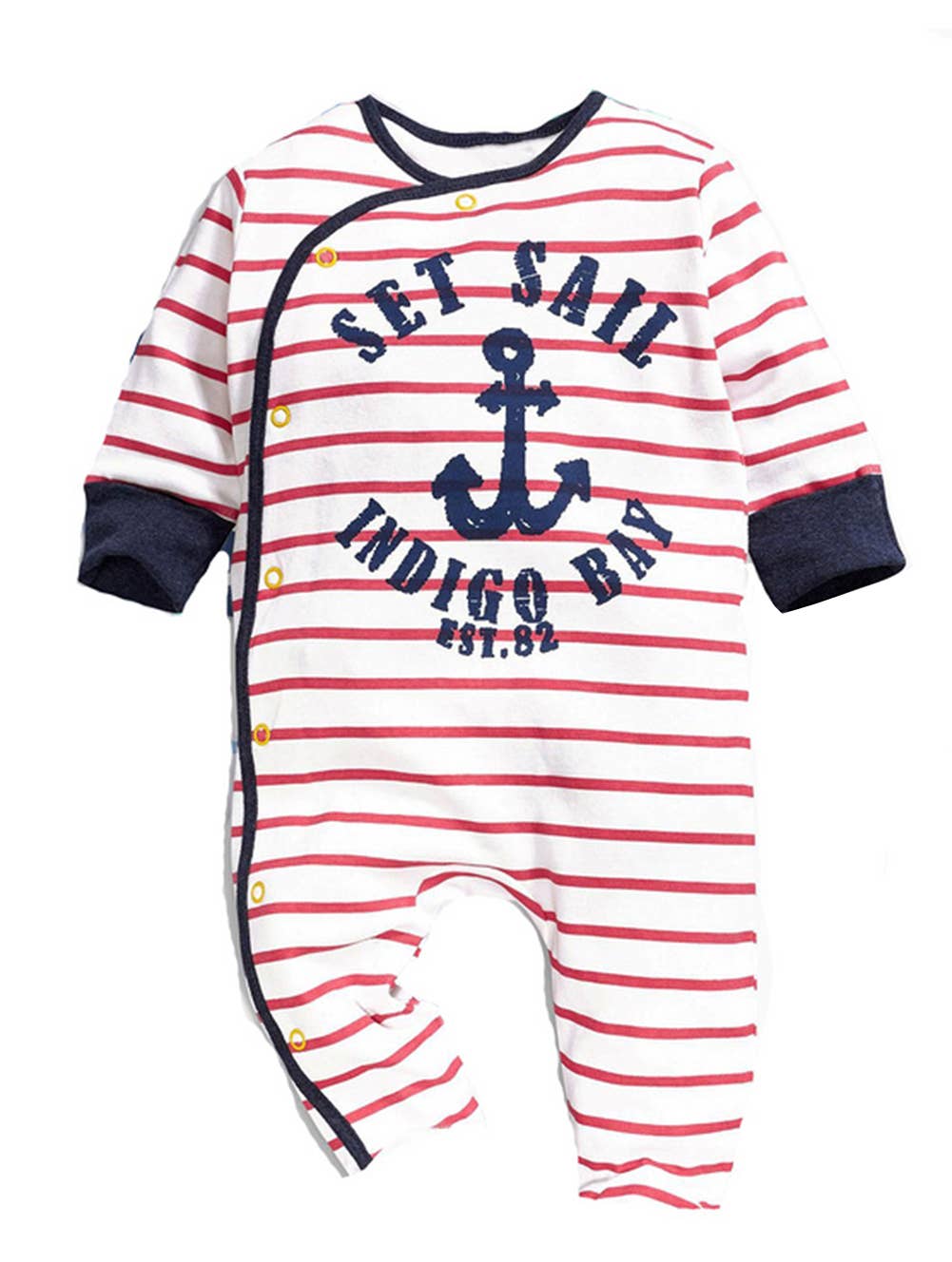 Stripped Sailor Cotton Baby Romper