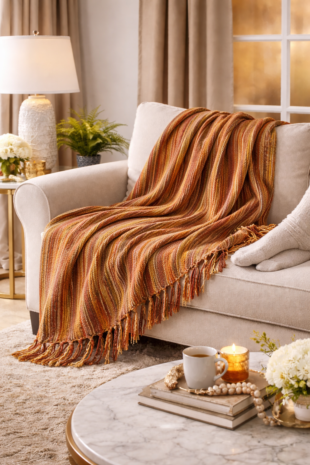 Multicolor Chenille 50x60 Inch Throw Blanket