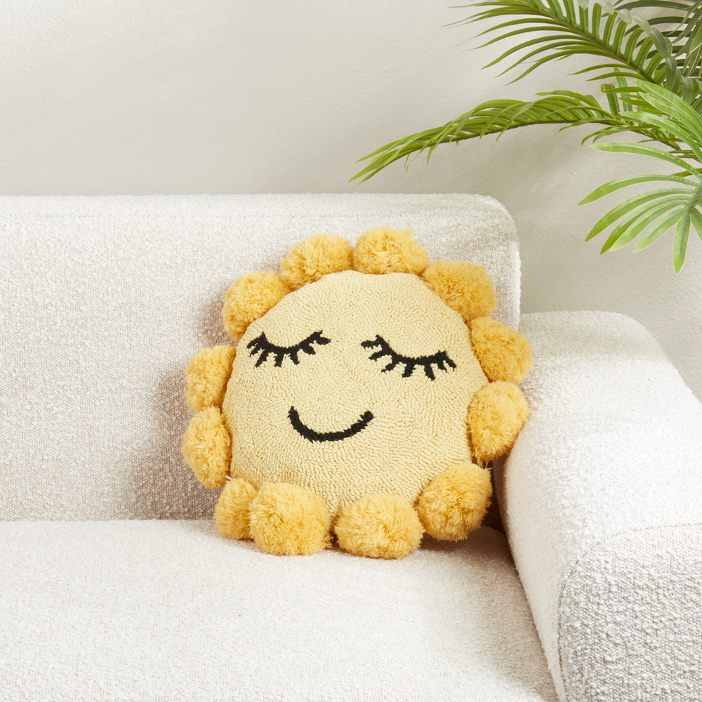 832 - Yellow Sunshine 13" Filled Throw Pillow