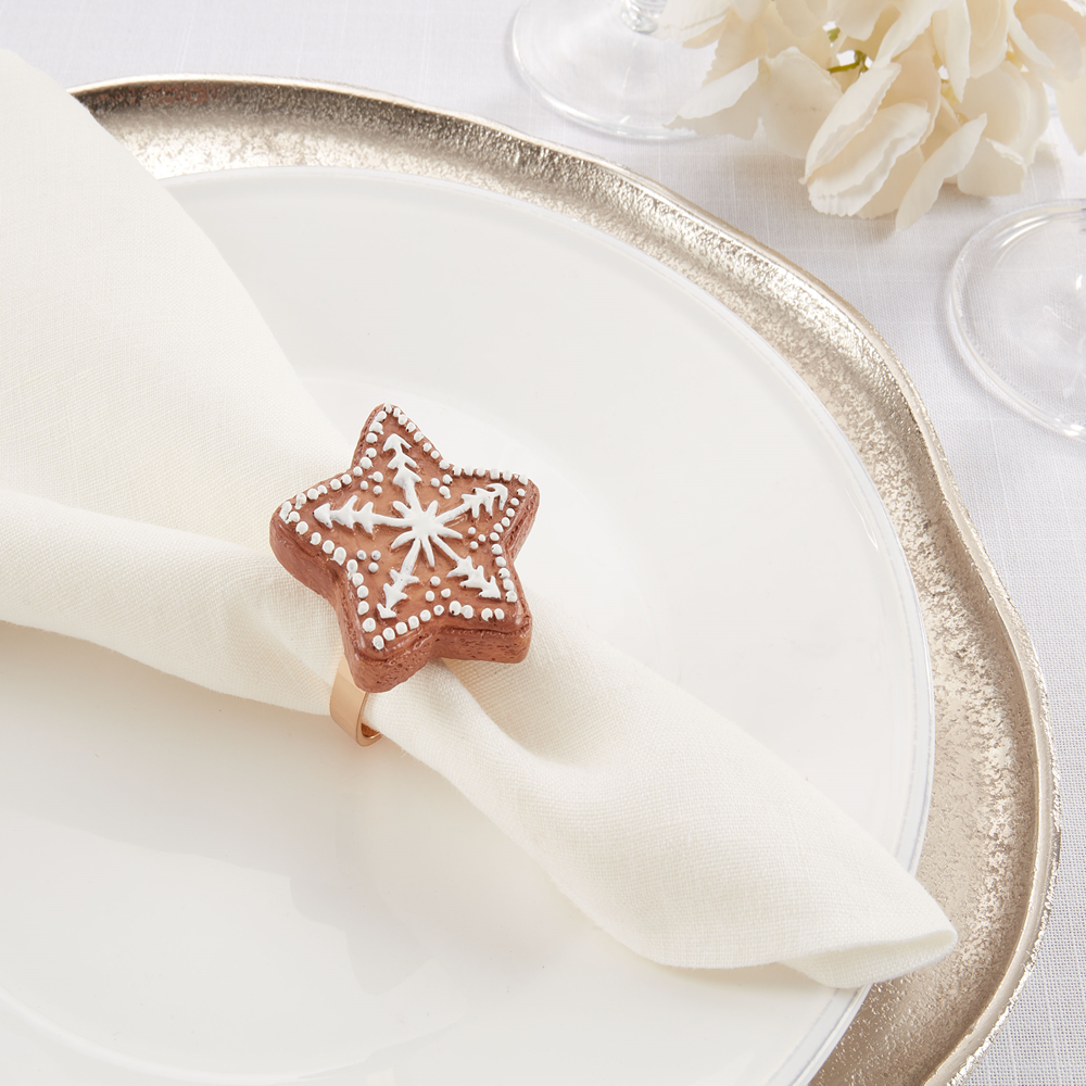 Gingerbread Star Festive Napkin Ring