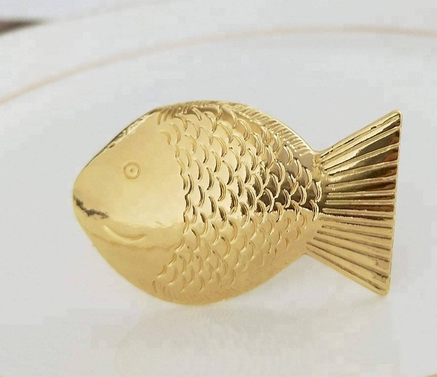 Gold Fish Metal Napkin Ring
