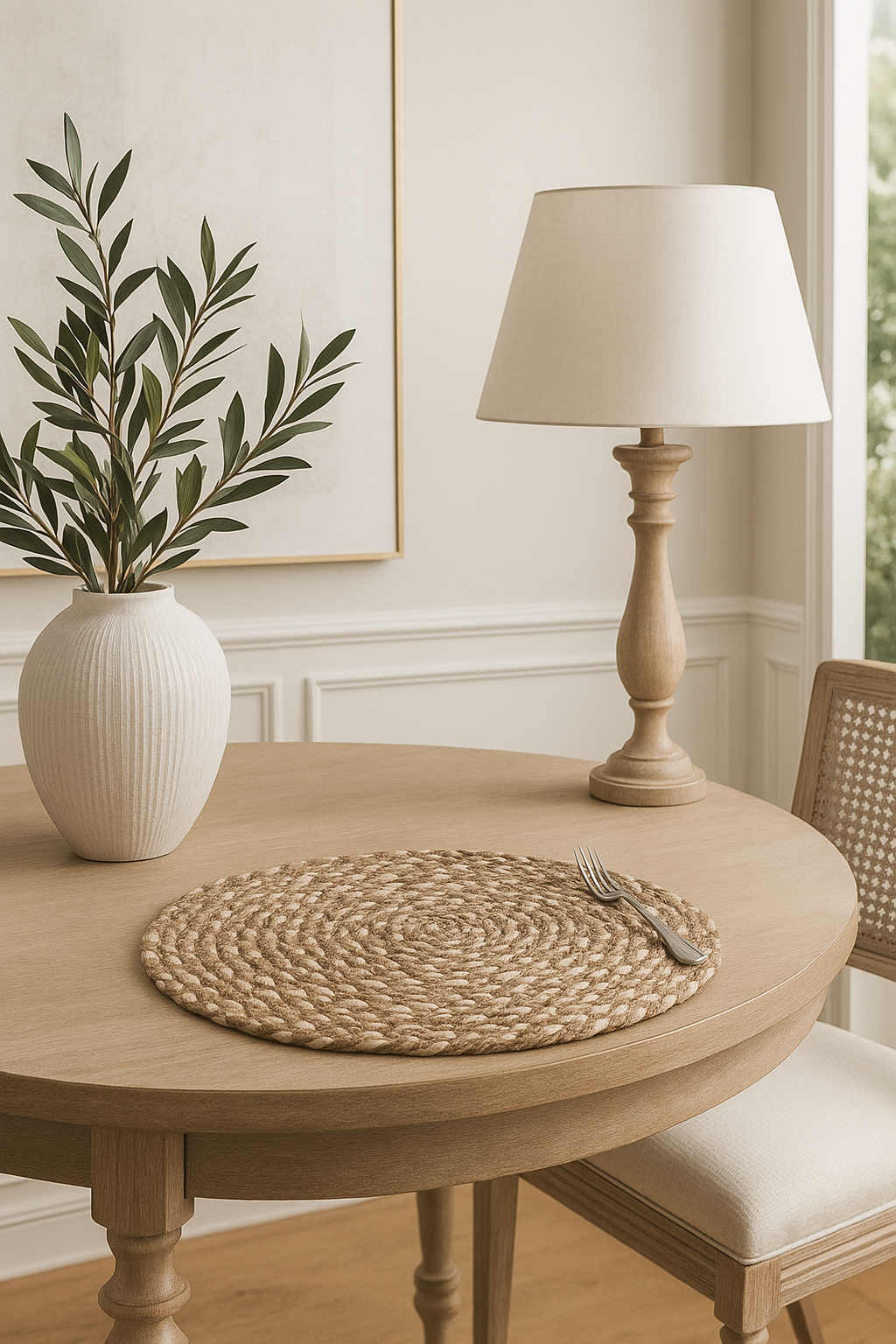 3168 - Coffee Jute 16" Round Placemat