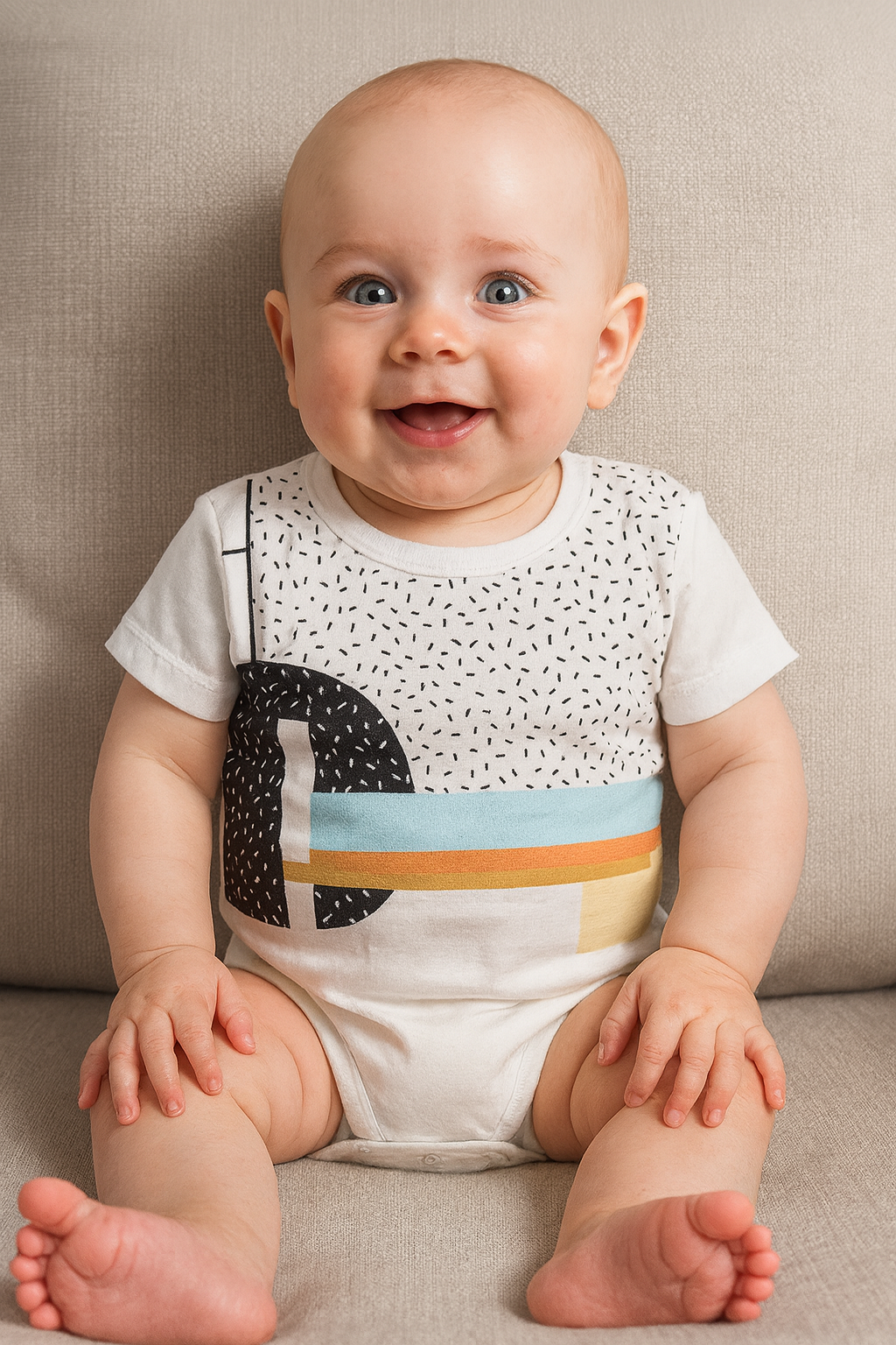 Chic Pattern Cotton Baby Romper