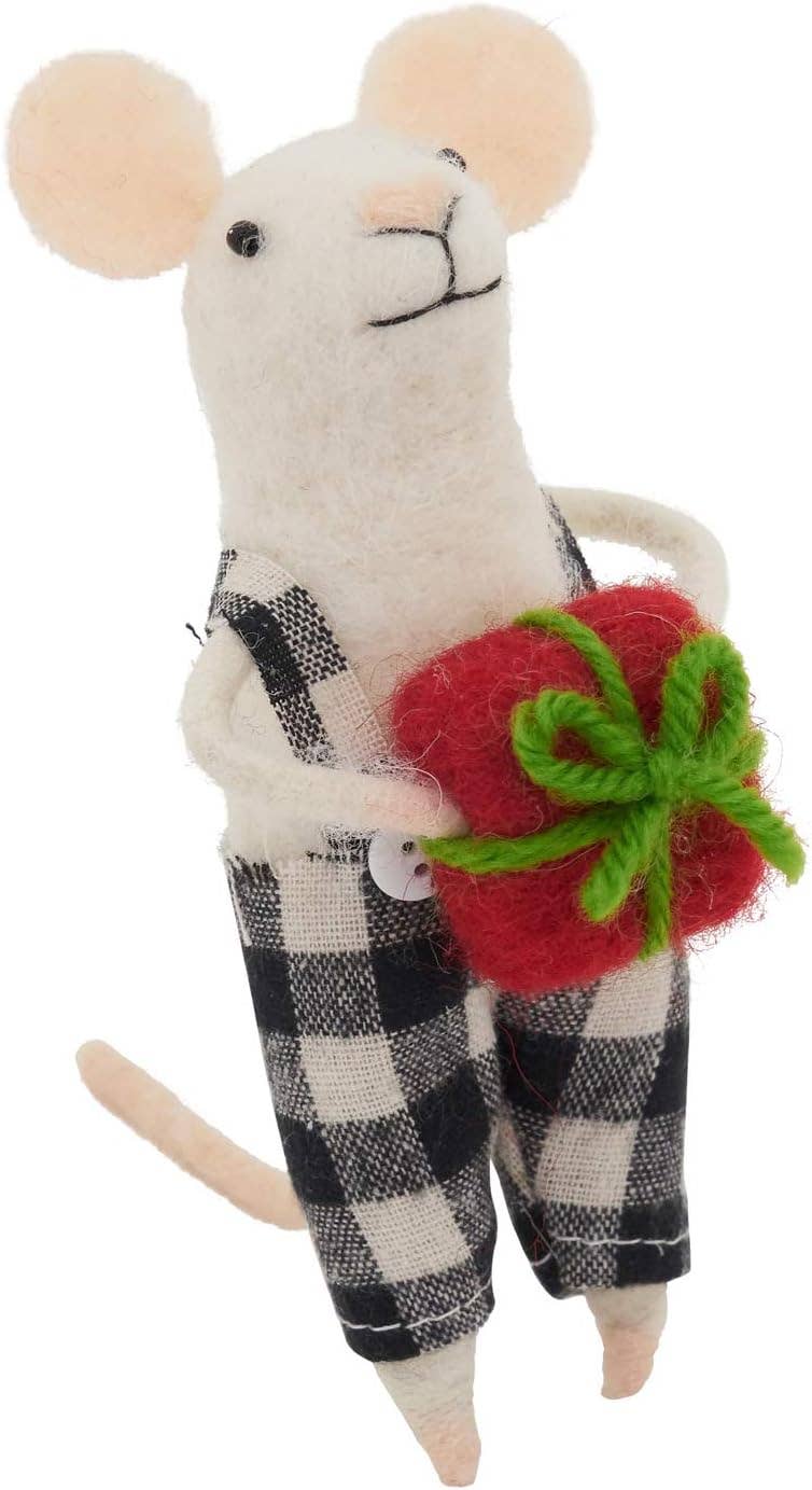 4" Handmade Wool Blend Mini Mouse