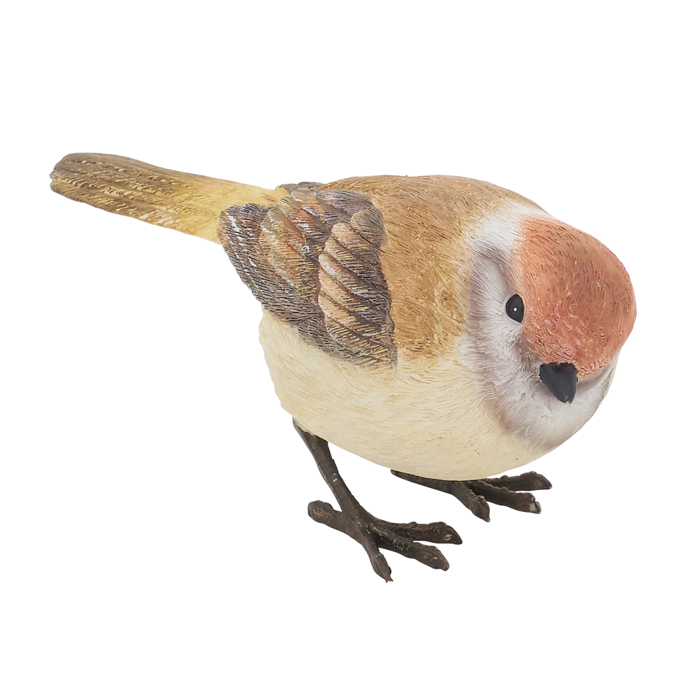 3" Orange Perched Bird Miniature