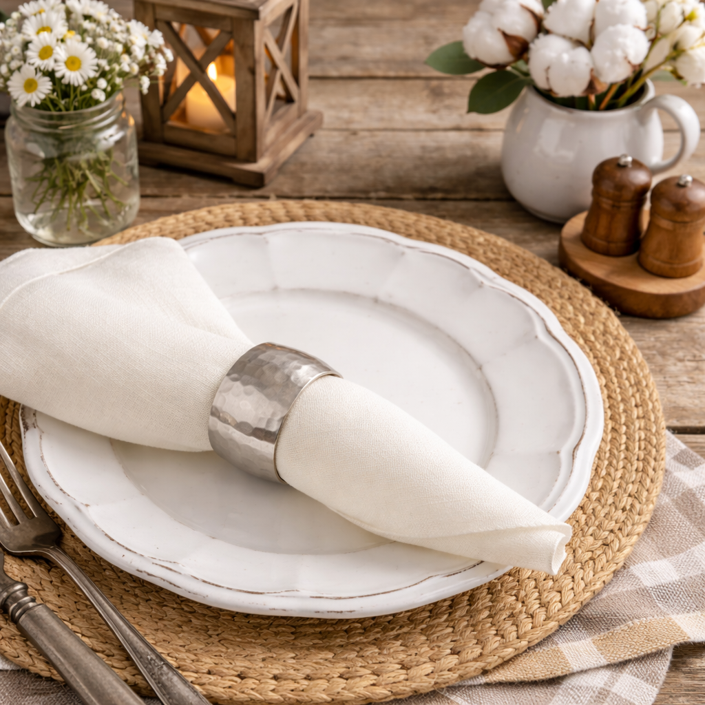 Silver Brass Napkin Ring