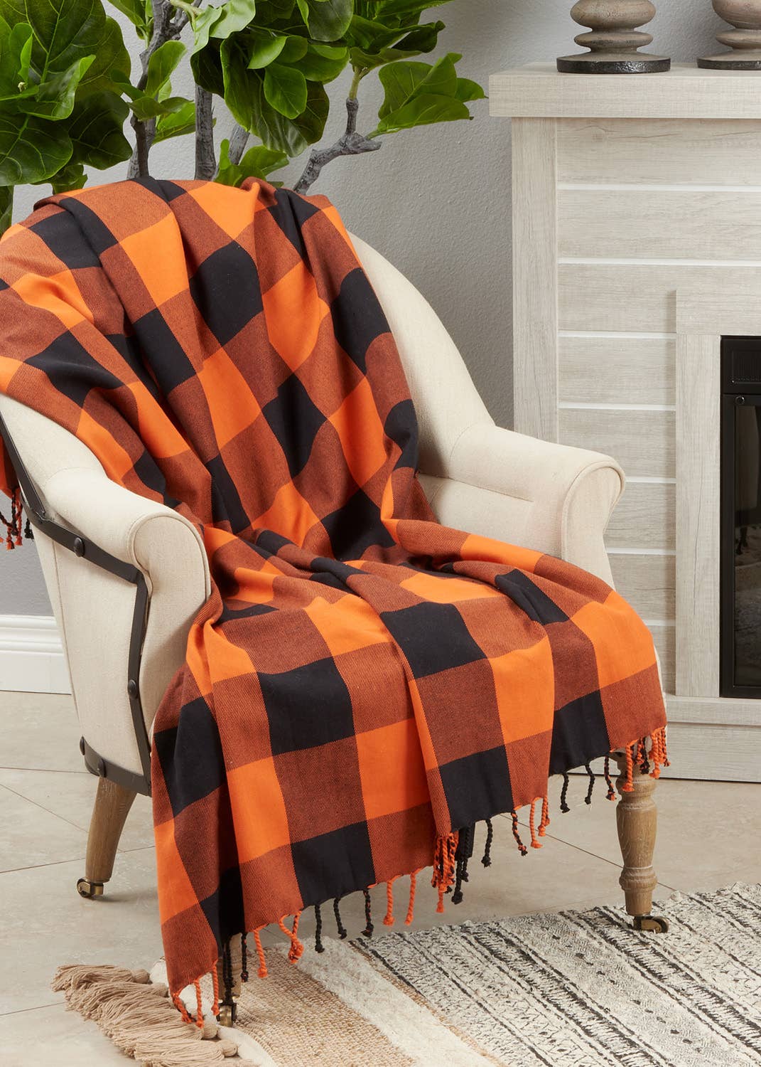 Buffalo Plaid Cotton Throw Blanket