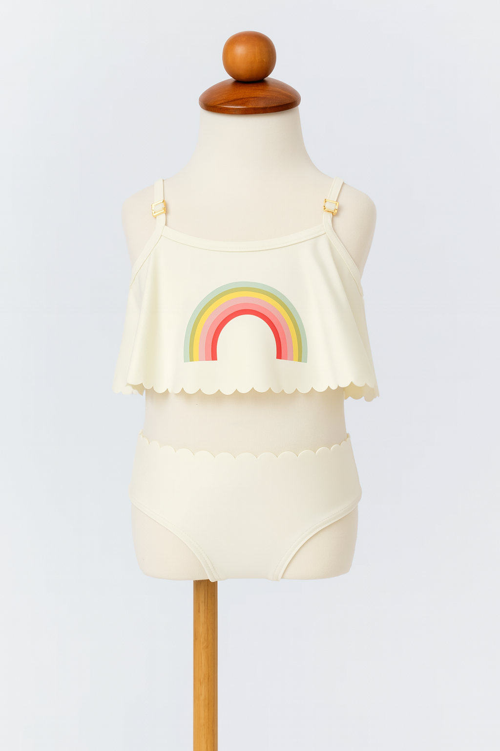 Ivory Rainbow 2pcs Toddler Girl 2pcs Swimwear Set