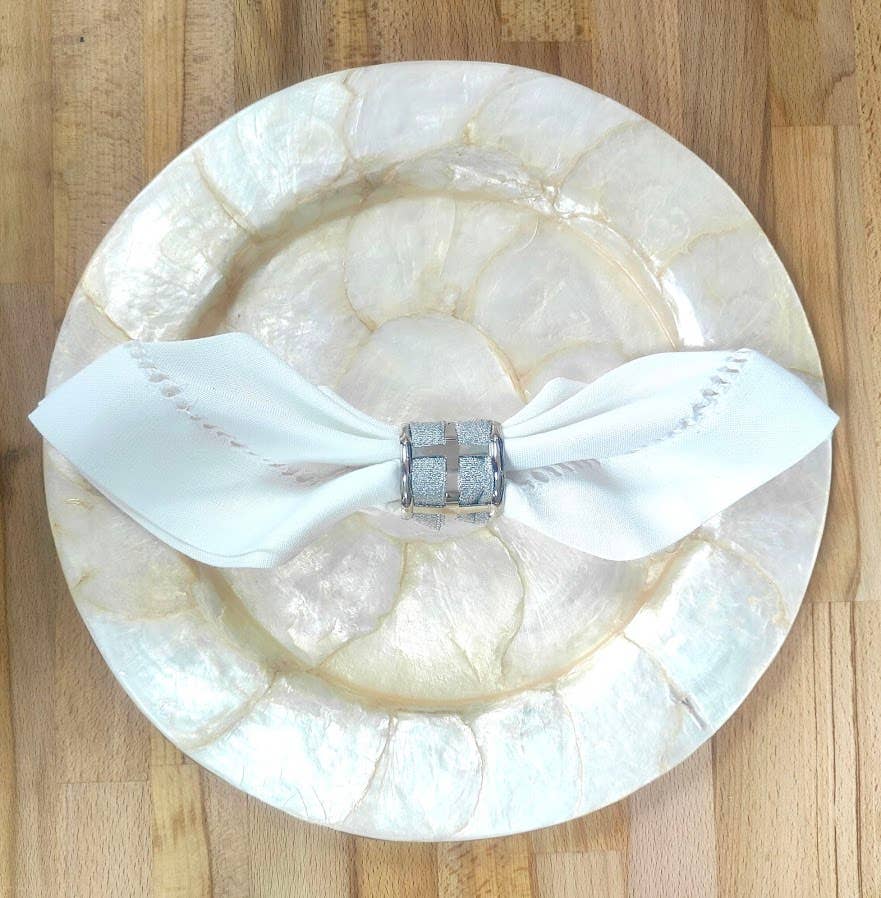 Silver Mesh Metal Napkin Ring