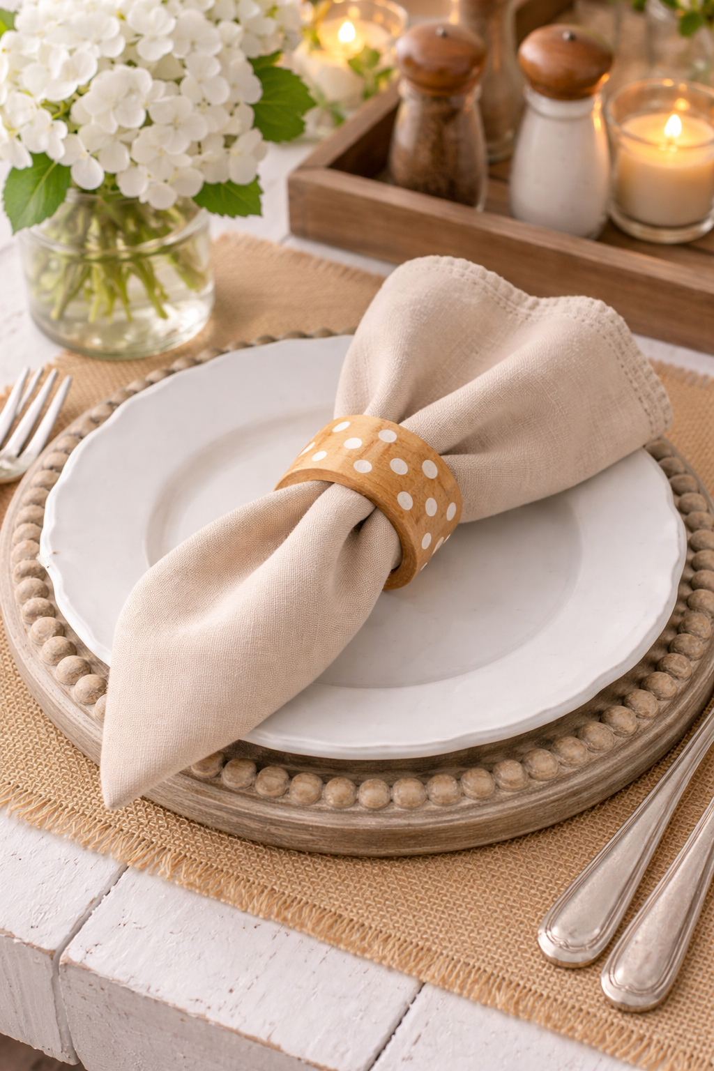 Dot Wooden Napkin Ring