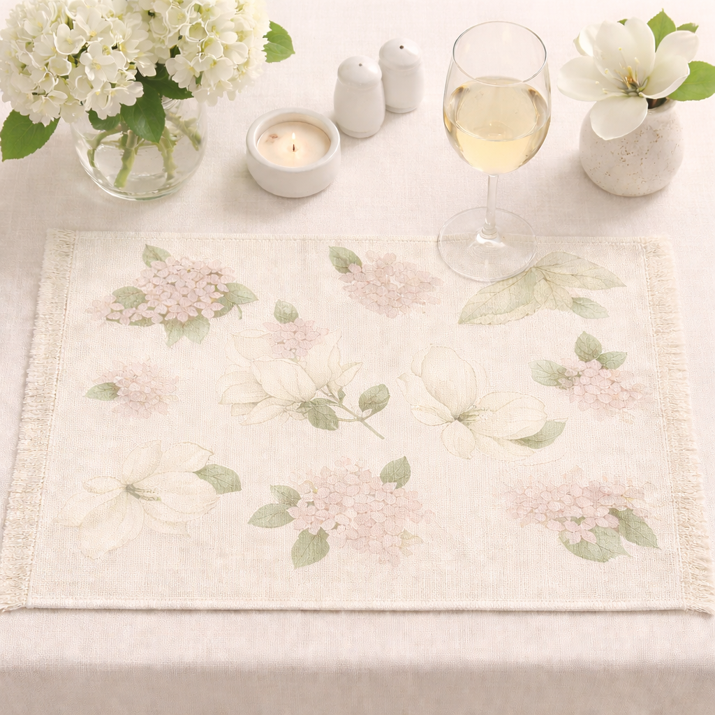 Neutral Botanical Design 14"X19" Placemat