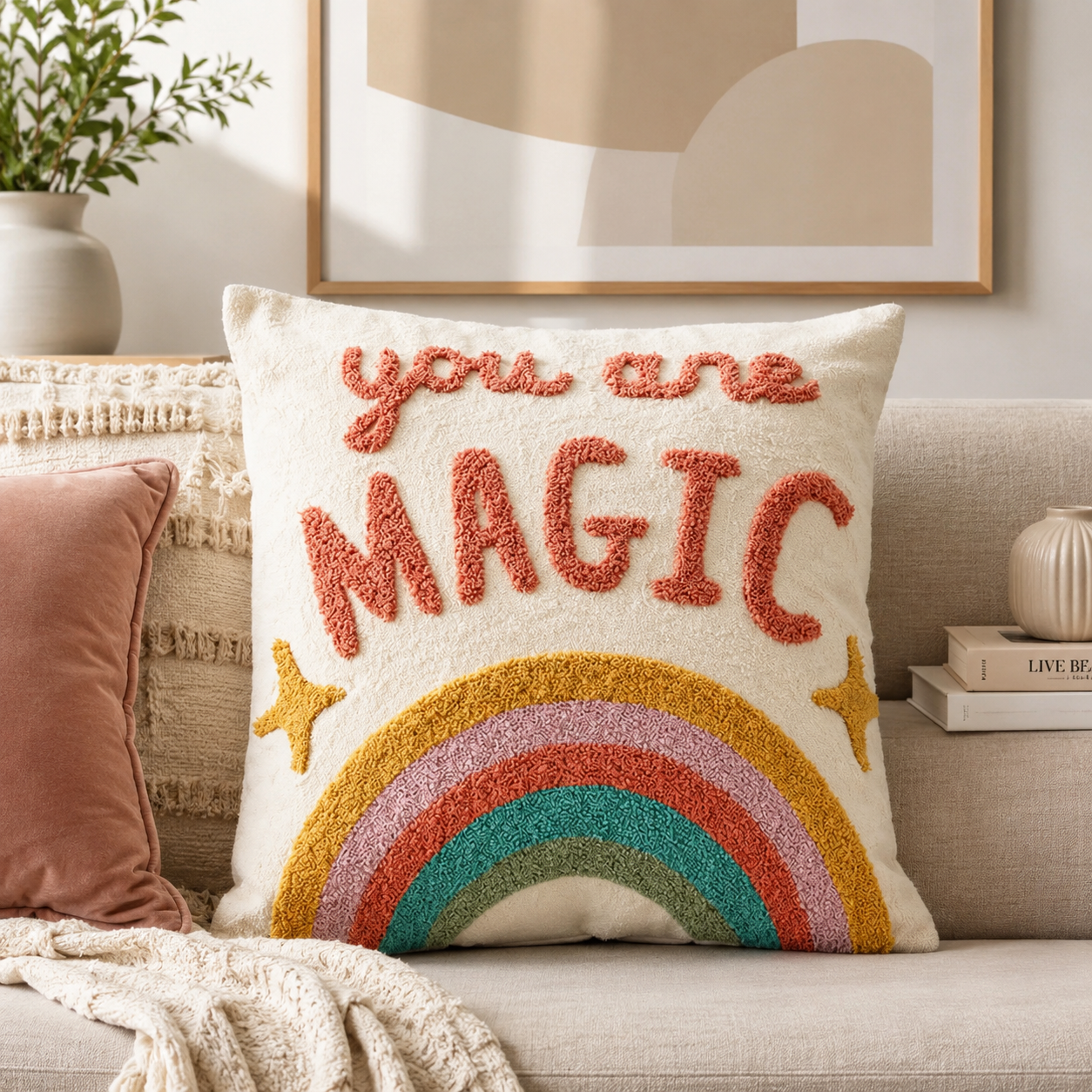 "you are MAGIC" Cotton 17" Throw Pillow
