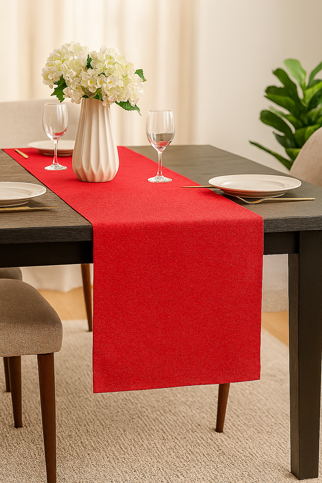 Burgundy Everyday Design Table Runner
