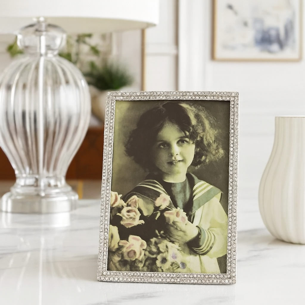 Sparkling Diamond Design Tabletop Photo Frame - 4"x6"