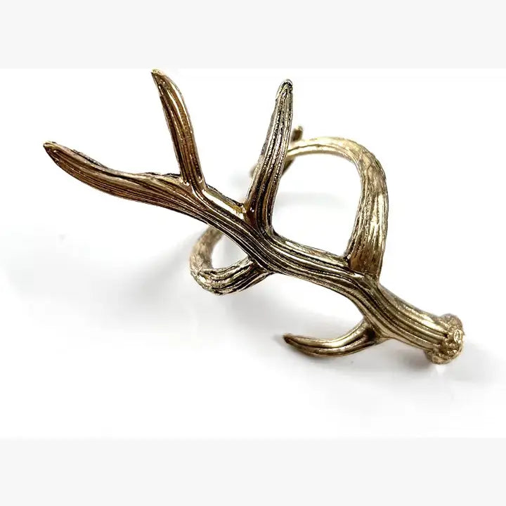 Bronze Rustic Antler Design Metal Napkin Ring
