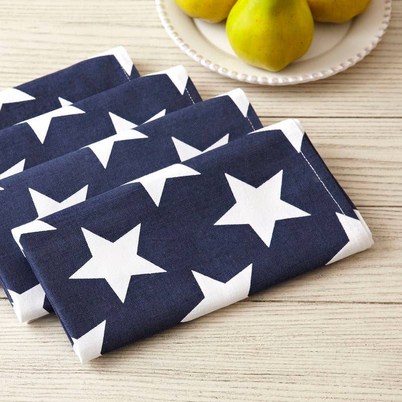 0704 - Star Design Cotton Festive 20" Cloth Dinner Napkin
