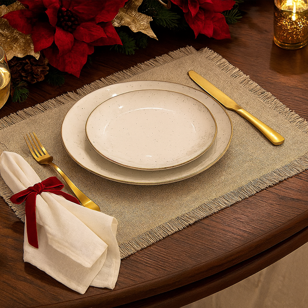 Natural Eyelash Fringed 13"x19" Placemat