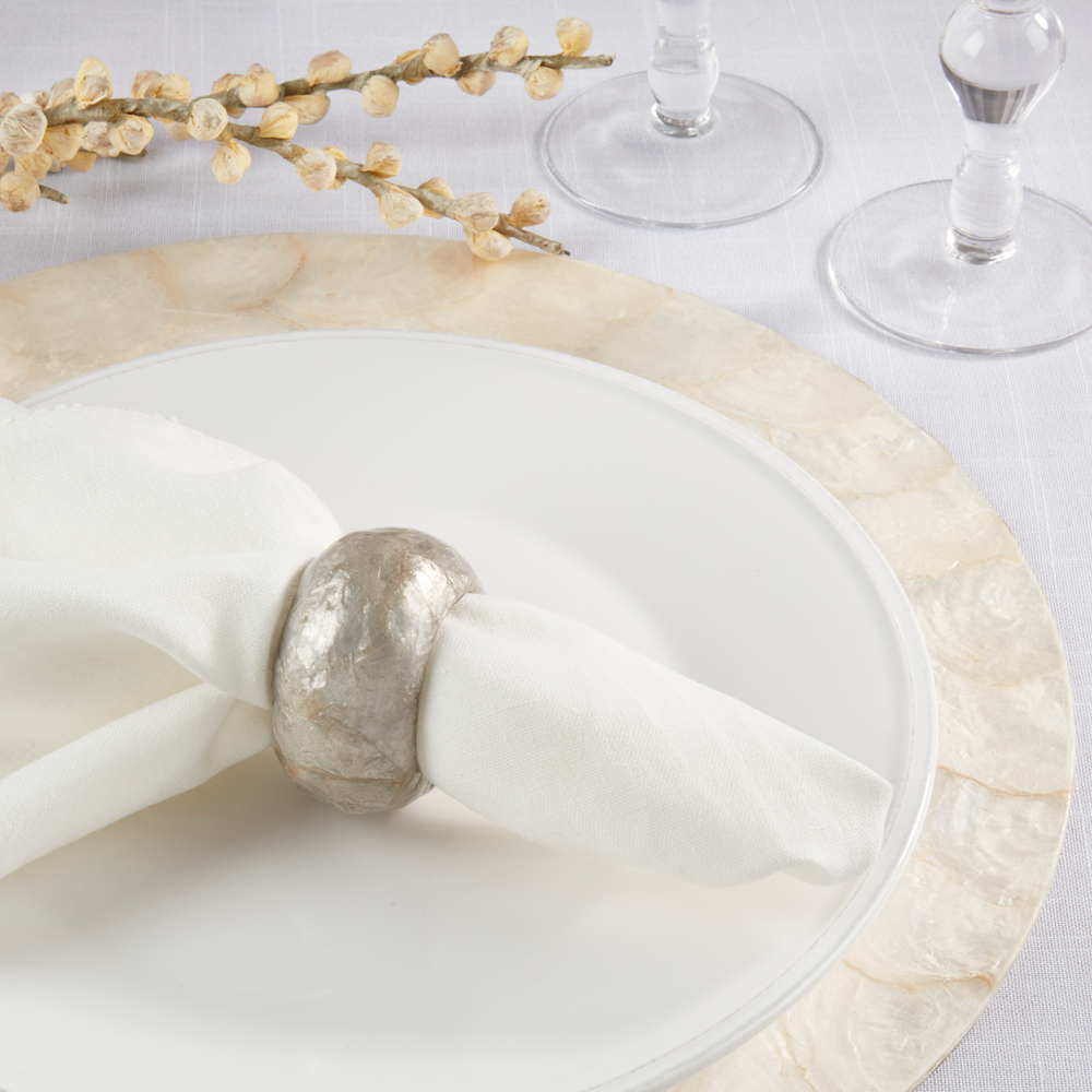 Silver Capiz Napkin Ring