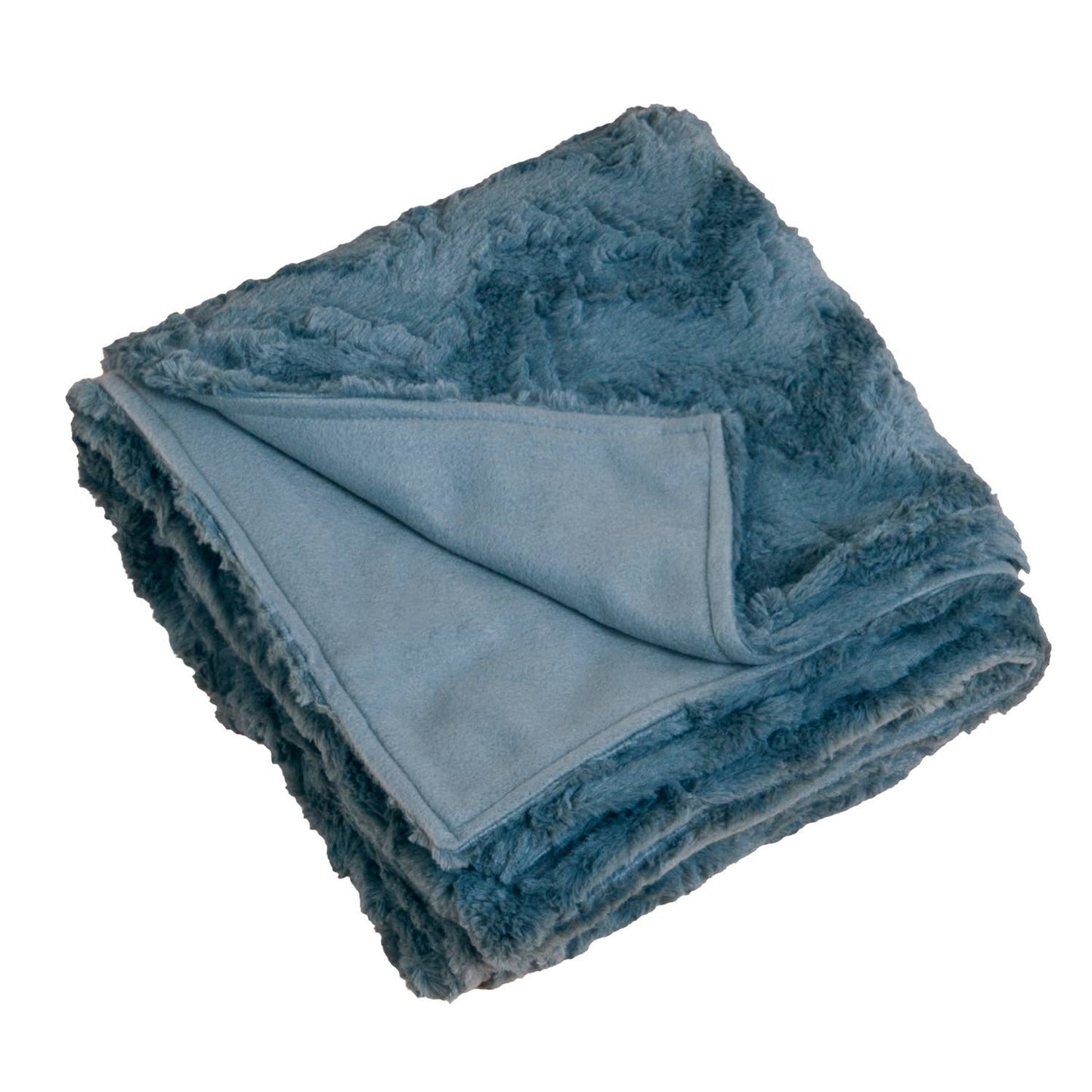 Petrol Blue Flush Design 50X60 Inch Throw Blanket