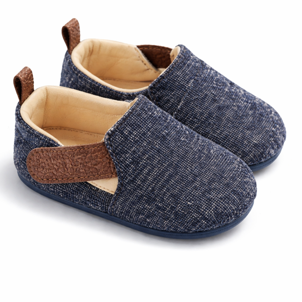 Navy Blue Baby Anti-Slip Loafer Shoes