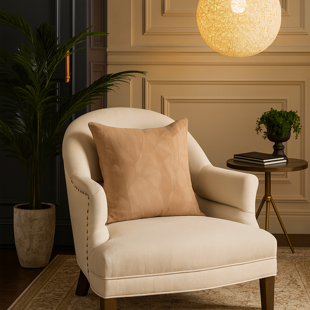 072 - Classic Corium Leather Filled Throw Pillow