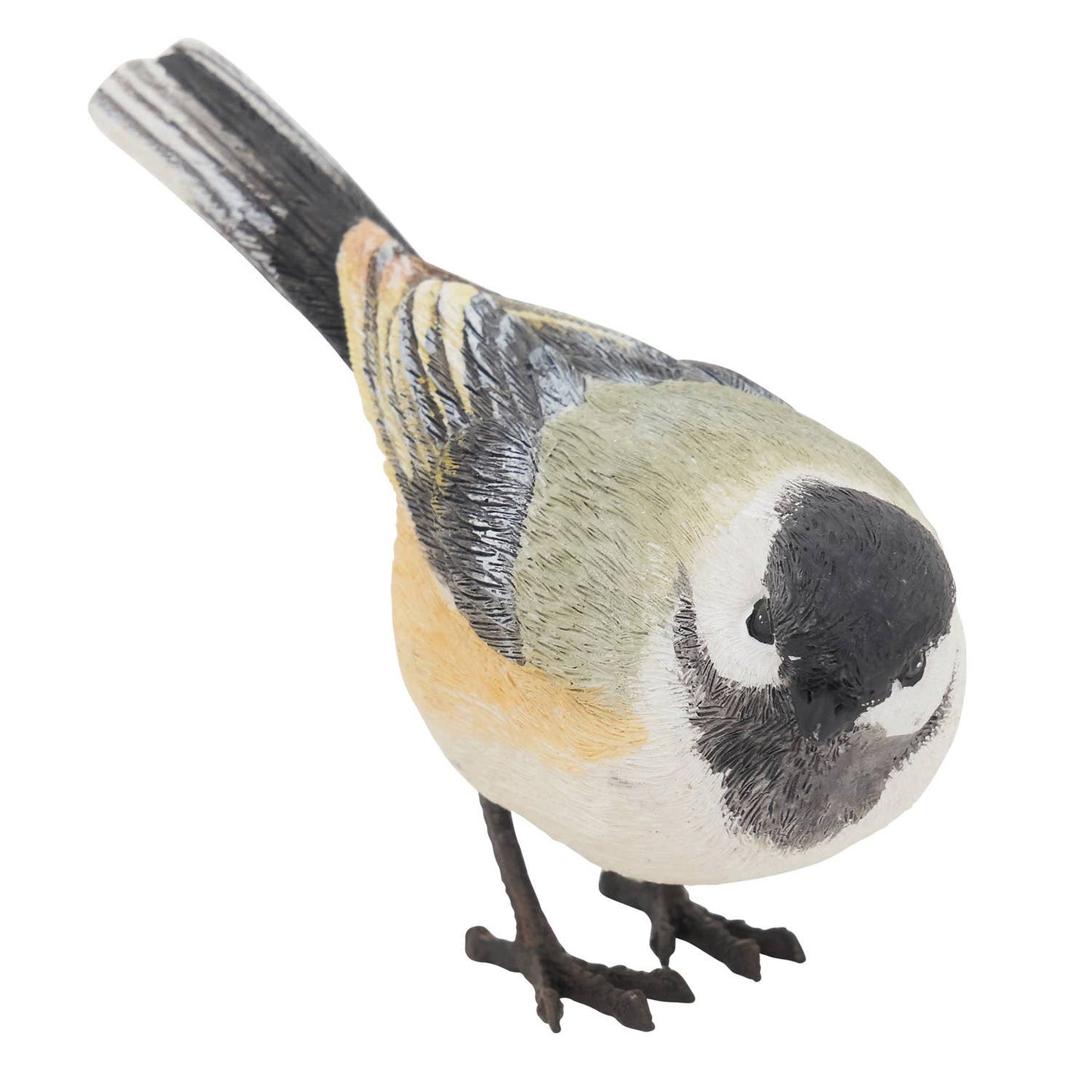 3"H Black Resin Perched Bird Figurine