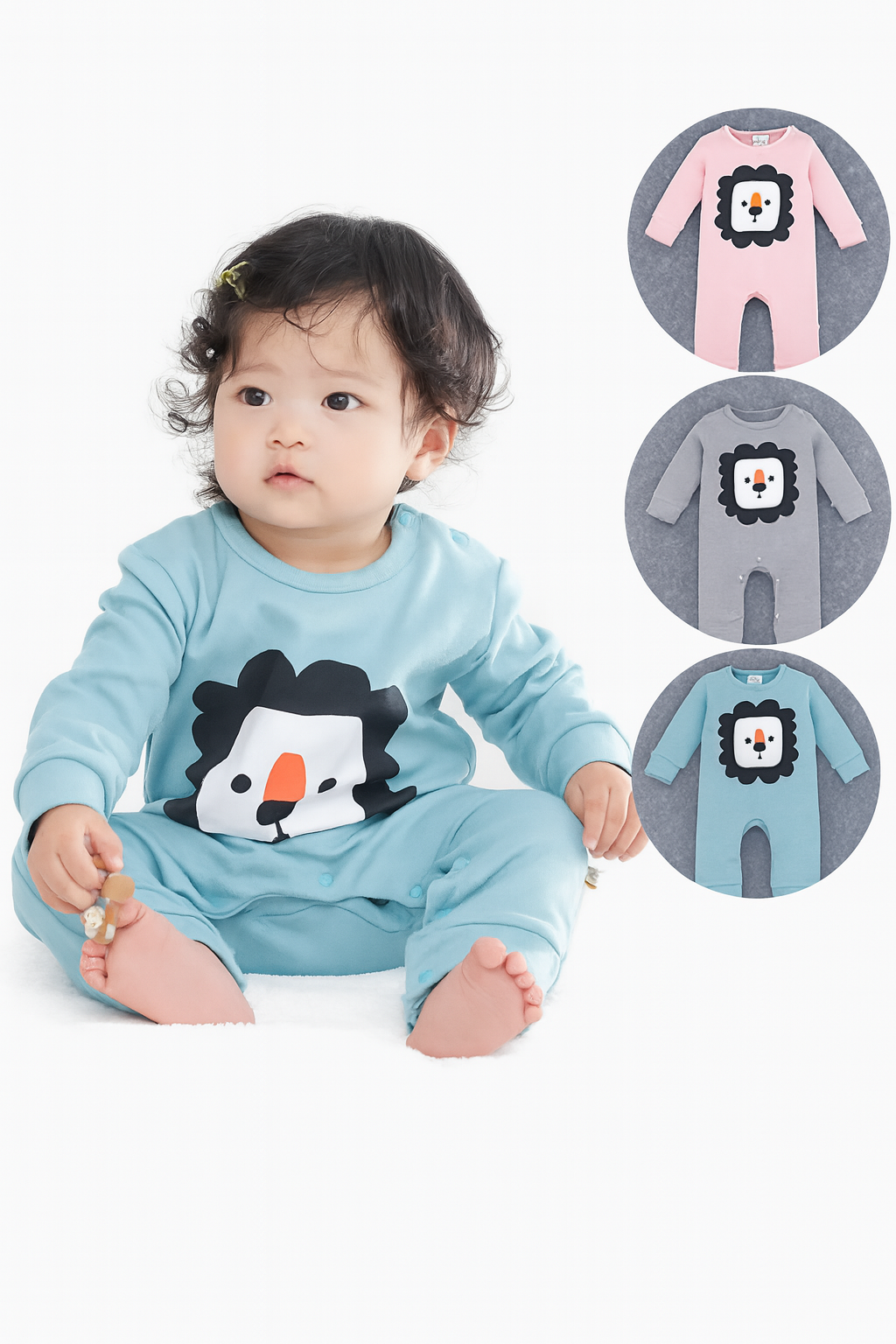 Cute Lion Cotton Baby Romper