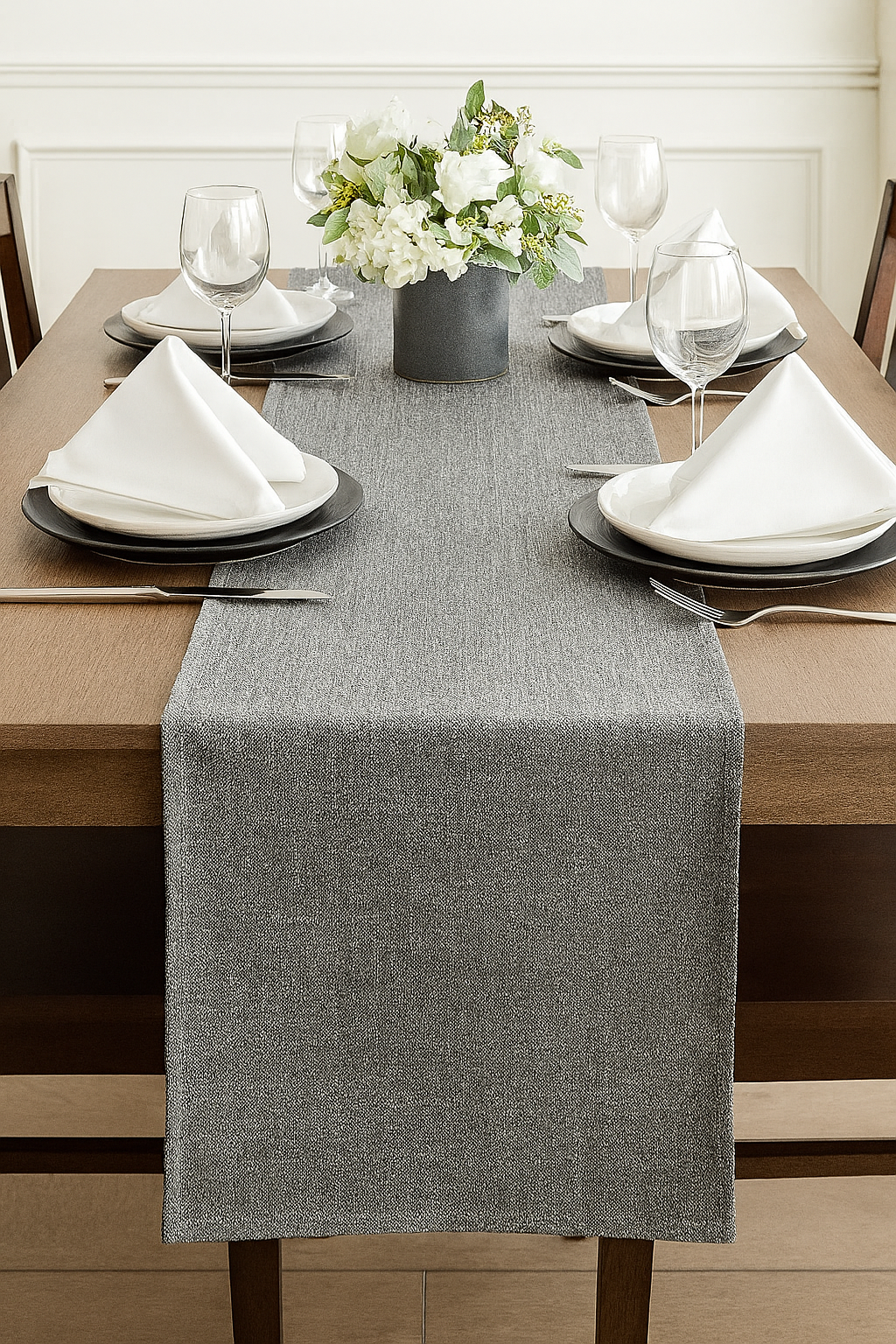 Grey Everyday Design Table Runner