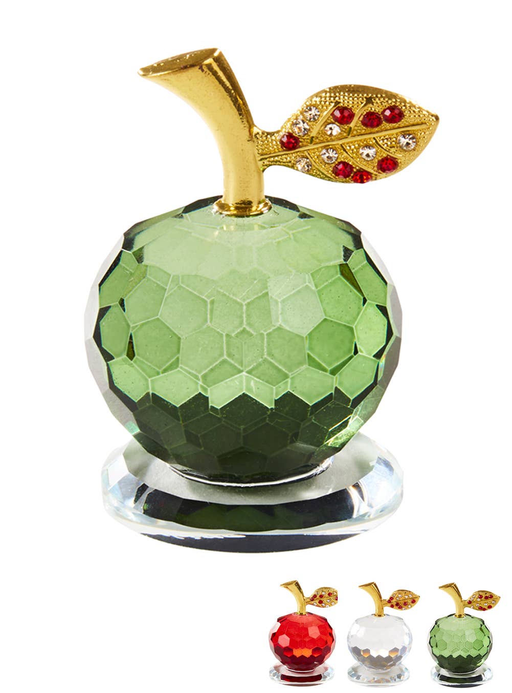 Crystal Apple 2" x 3" Figurine