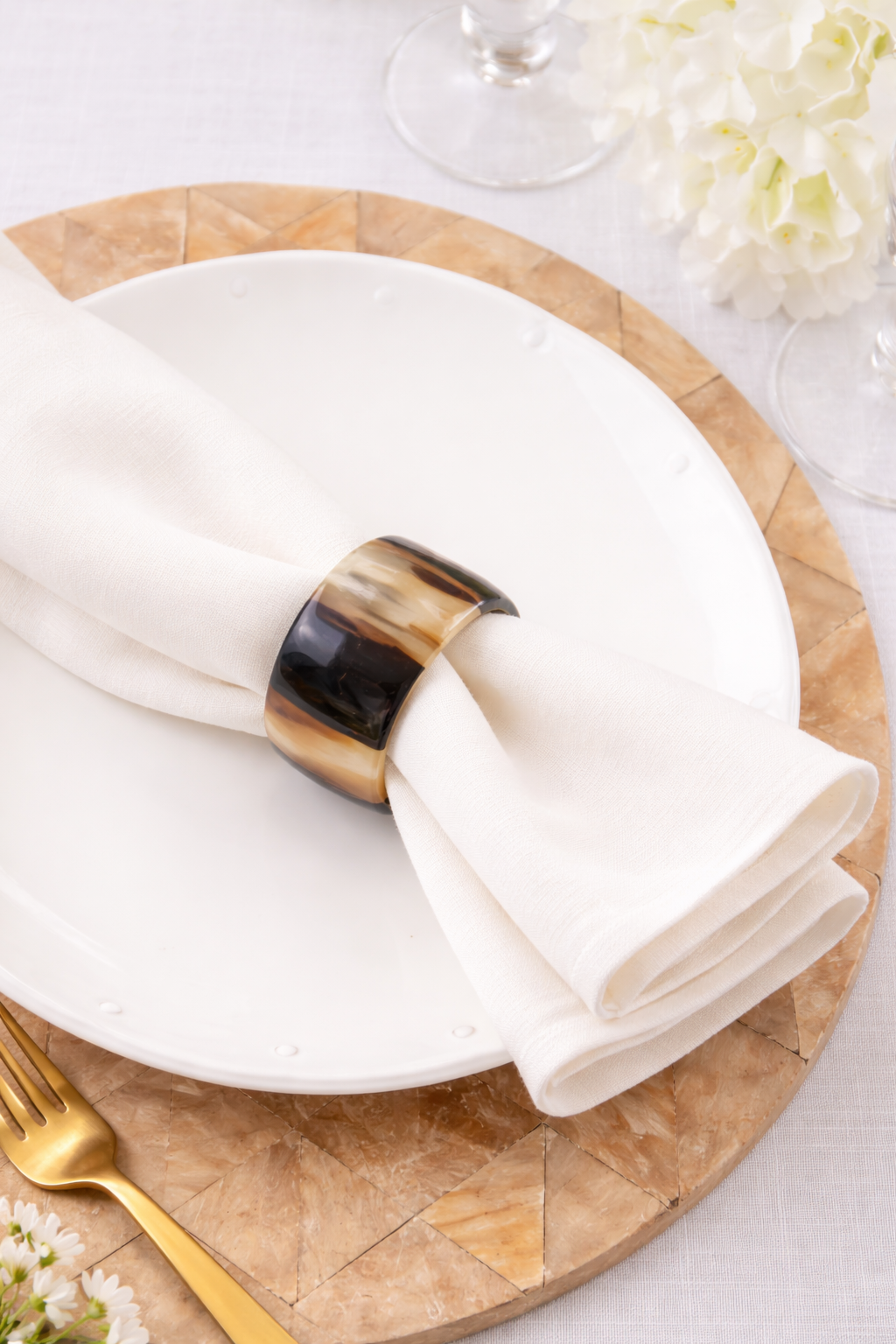 Brown Horn Napkin Ring