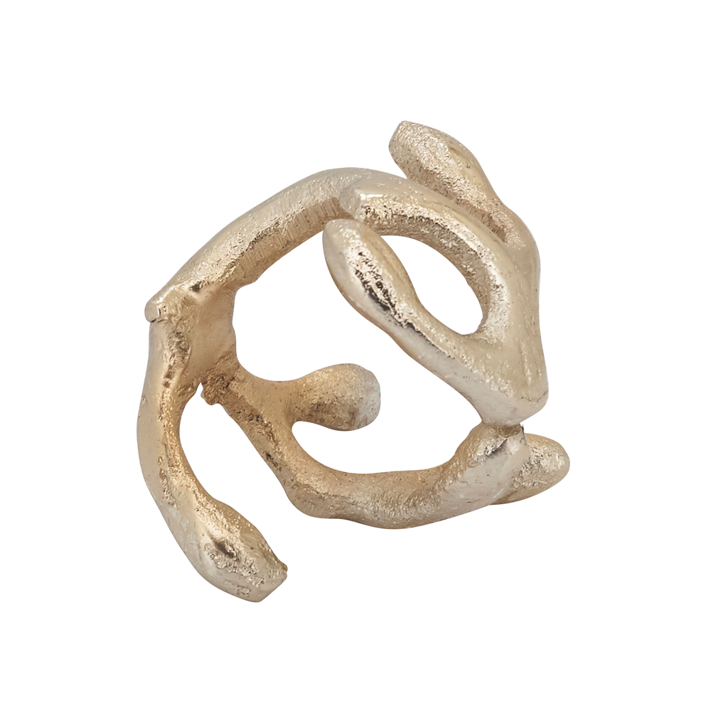 Gold Twigs Aluminum Napkin Ring