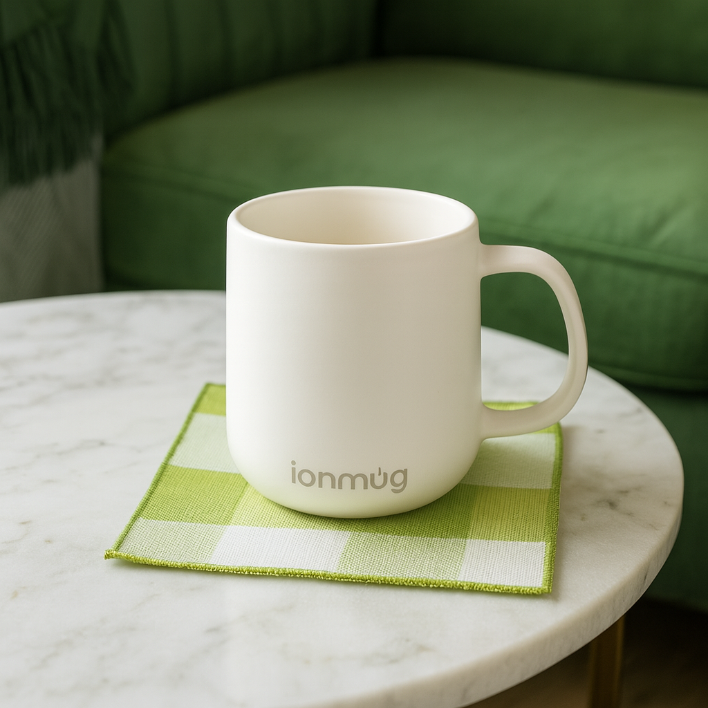 Lime-White Buffalo Plaid Reversible 6" Coaster