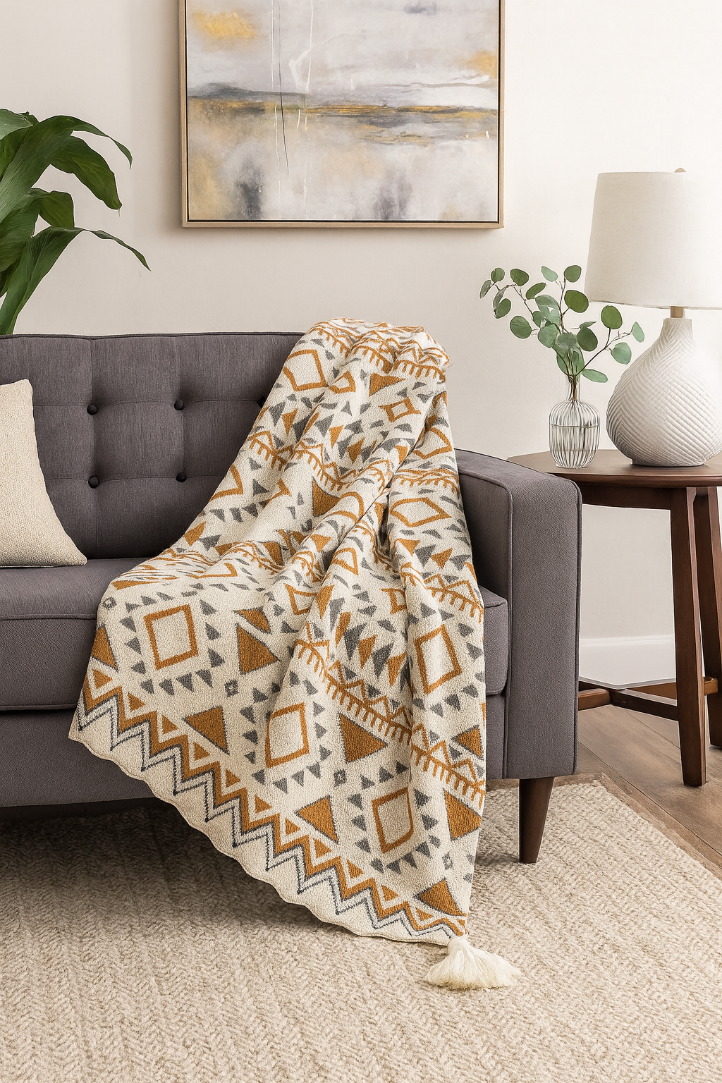 Bohemian Knit 50"x60" Throw Blanket