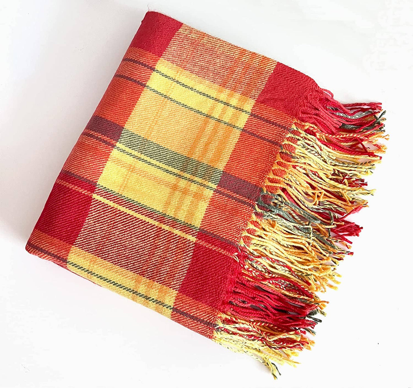 Harvest Plaid Cozy 50X60 Inch Throw Blanket