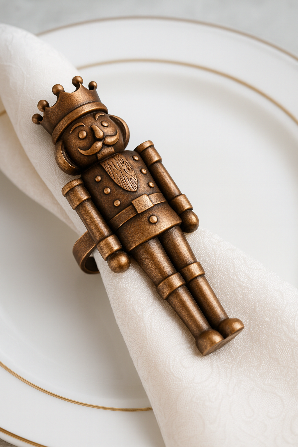 Copper Nutcracker Napkin Ring