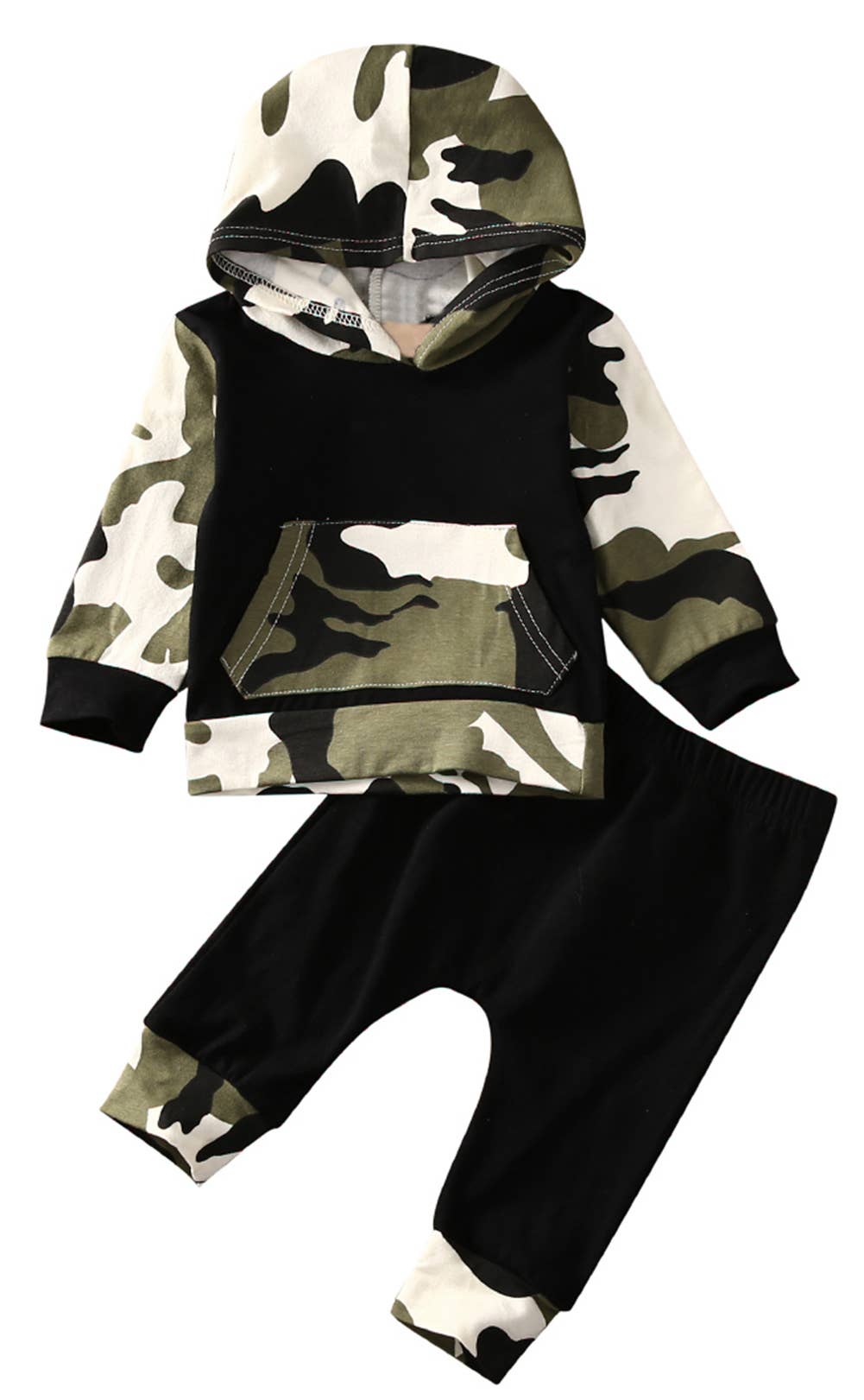 Green Camouflage Baby Hoodie & Pants
