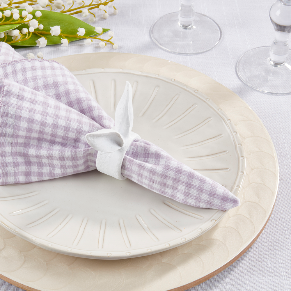 White Bunny Ears Napkin Ring