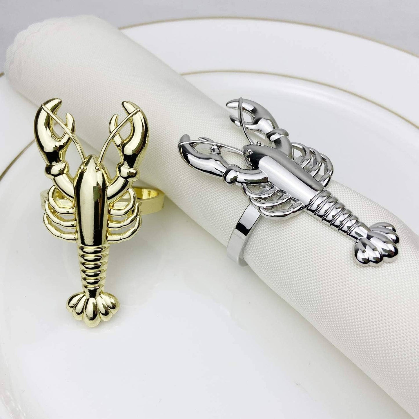 Coaster Lobster Metal Napkin Ring Holder