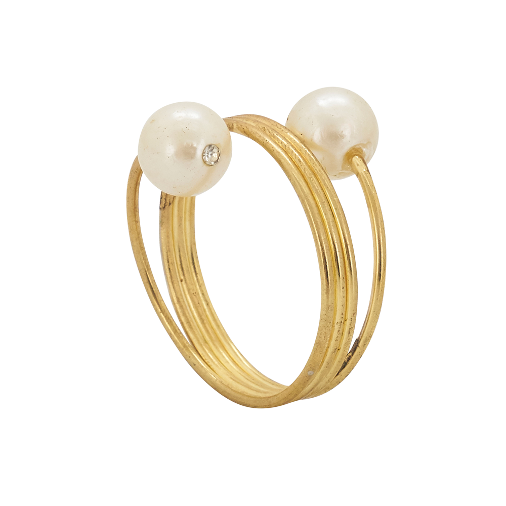Ivory Pearl Gold Napkin Ring