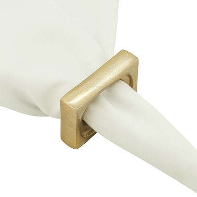 NR970 - Gold Rectangle Aluminum Napkin Ring